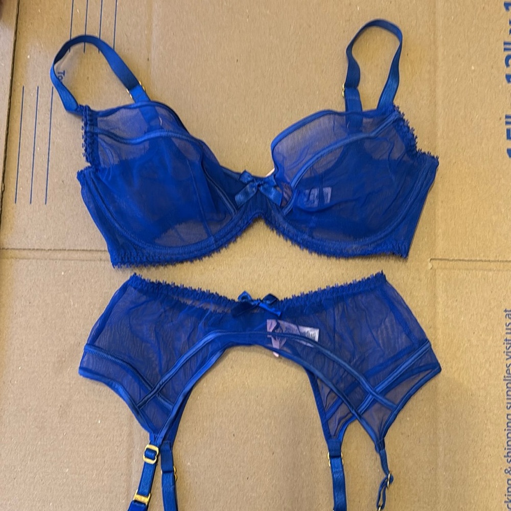 Agent Provocateur bra and garter set